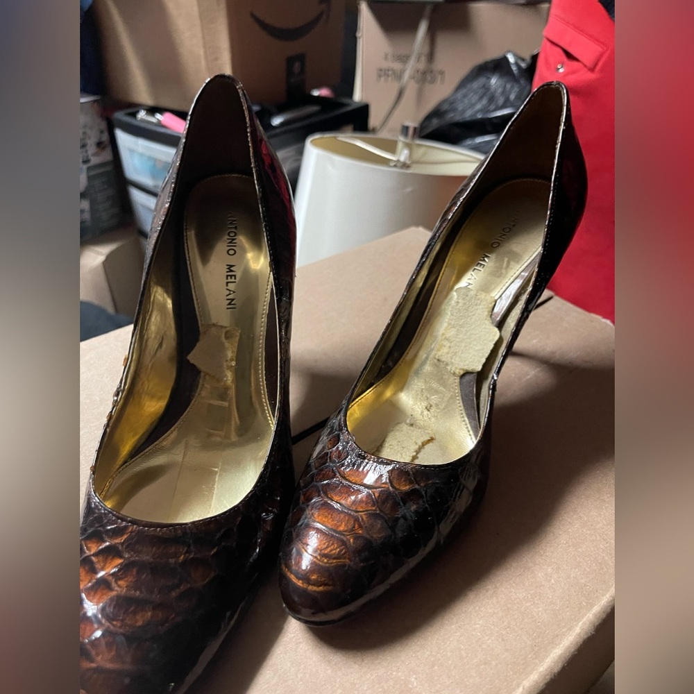 Brown pumps